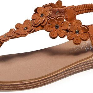 Women's Summer Flip-Flops Rubber Cushioned Footbed Beach Sandals